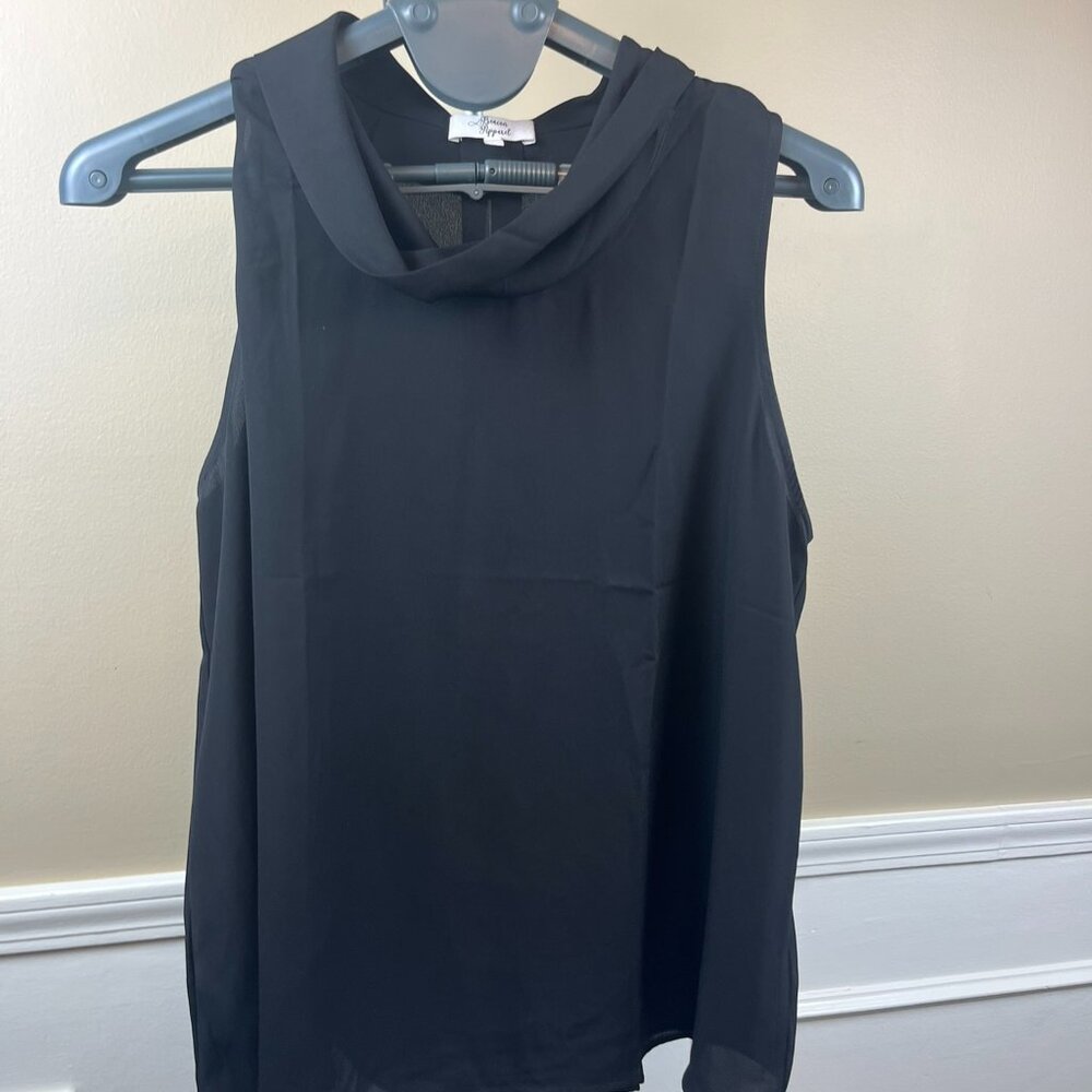 Stitch Fix Beacon Hope Cowl Neck Blouse - Black - XL